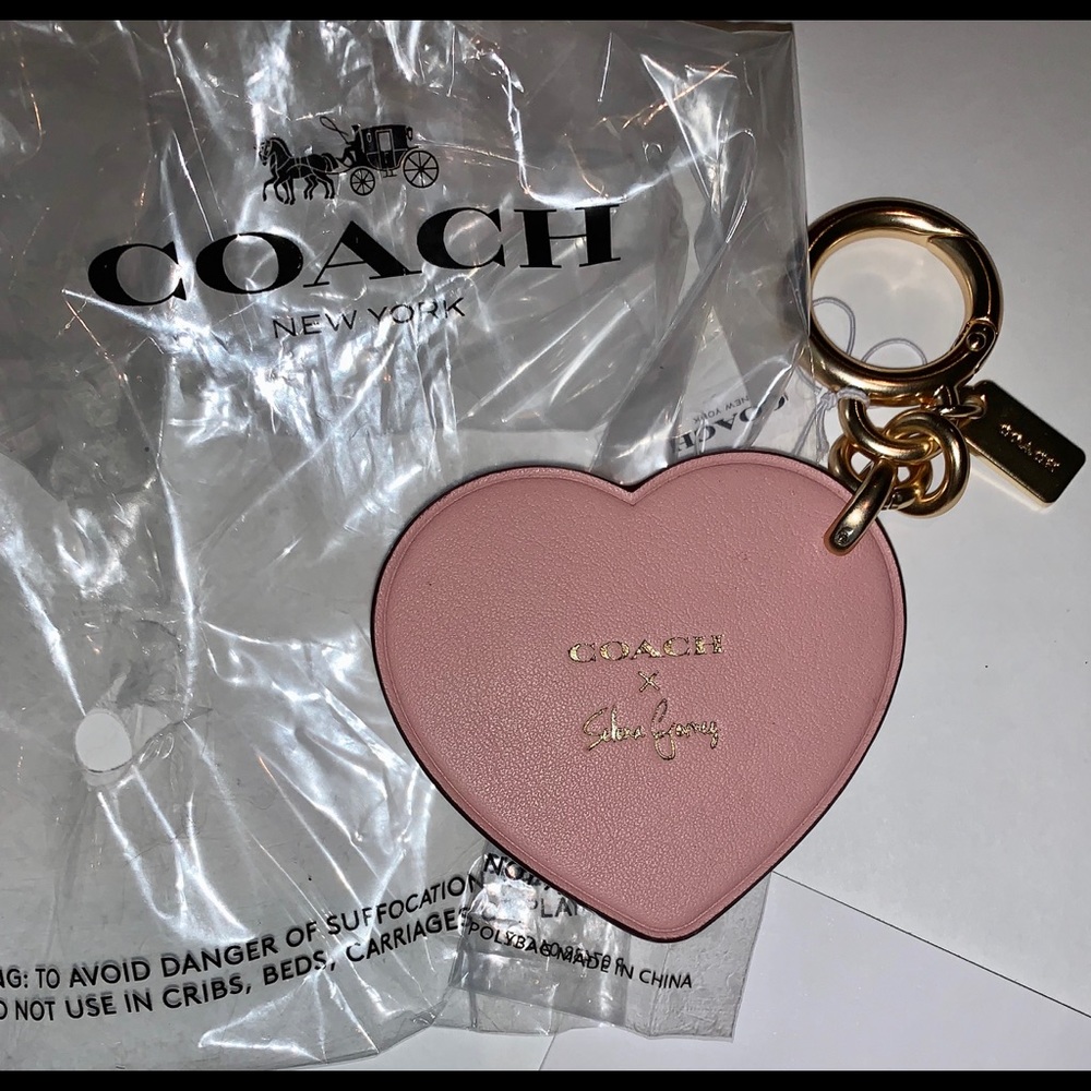 Coach Selena Gomez Heart Keychain Bag Charm - Picture 4 of 7